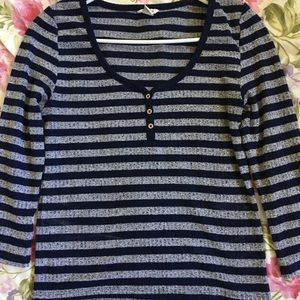 Striped cropped long sleeve